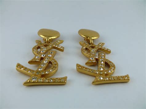 ysl stud earrings|ysl earrings vintage.